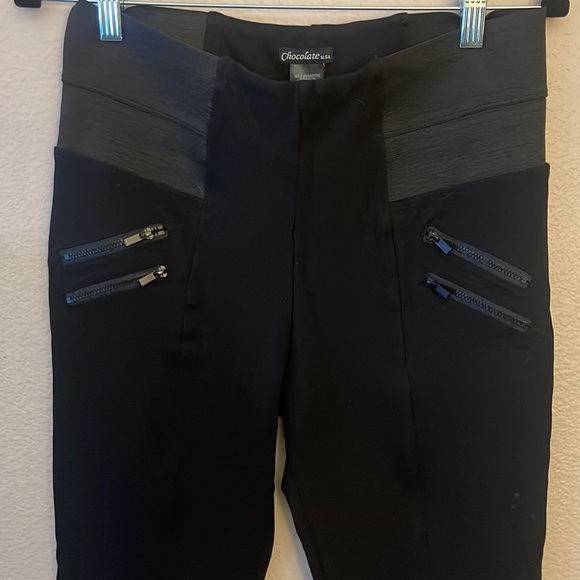 Chocolate USA Pants & Jumpsuits Stretchy High Rise Leggings W Thick Band Poshmark
